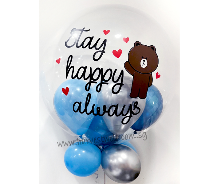 Customised Line Character Bubble Balloon